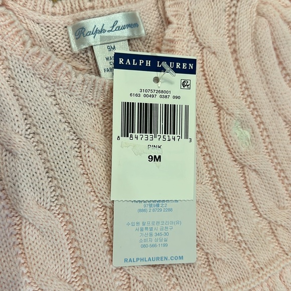 NWT Ralph Lauren Short Sleeve Cable Knit Sweater Dress - Picture 3 of 3